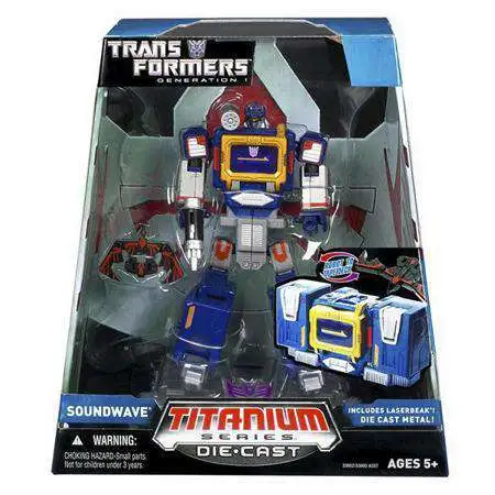 Transformers Generation 1 TItanium Series Soundwave 6-Inch 6" Diecast Figure