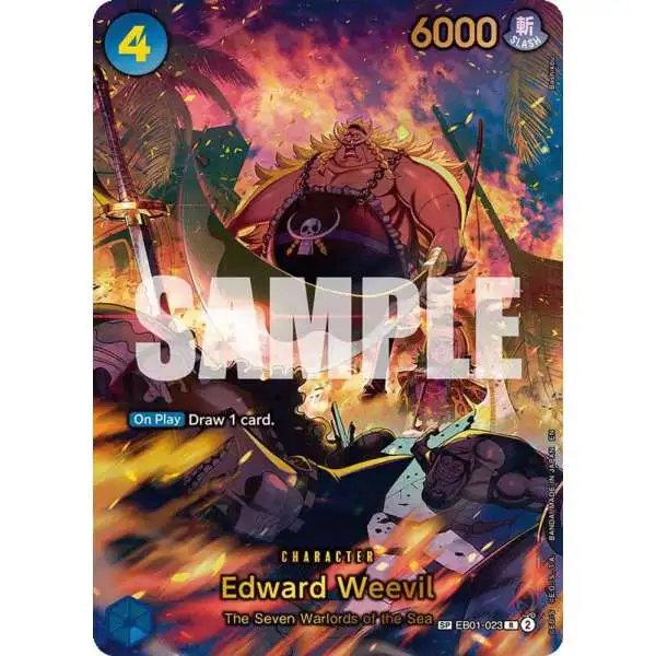One Piece Trading Card Game The Azure Sea's Seven Rare Edward Weevil EB01-023 [SP Alternate Art]