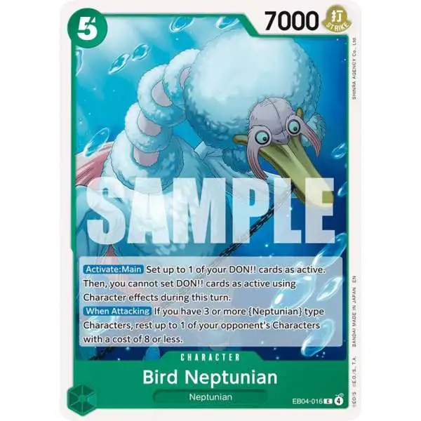 One Piece Trading Card Game The Azure Sea's Seven Common Bird Neptunian EB04-016