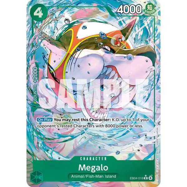 One Piece Trading Card Game The Azure Sea's Seven Rare Megalo EB04-018 [Alternate Art]
