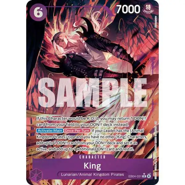 One Piece Trading Card Game The Azure Sea's Seven Rare King EB04-031 [Alternate Art]