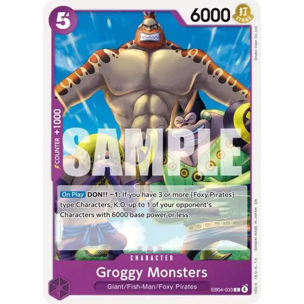 One Piece Trading Card Game The Azure Sea's Seven Common Groggy Monsters EB04-033