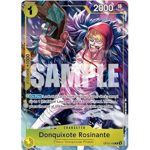 One Piece Trading Card Game The Azure Sea's Seven Donquixote Rosinante OP12-108 [Promo]