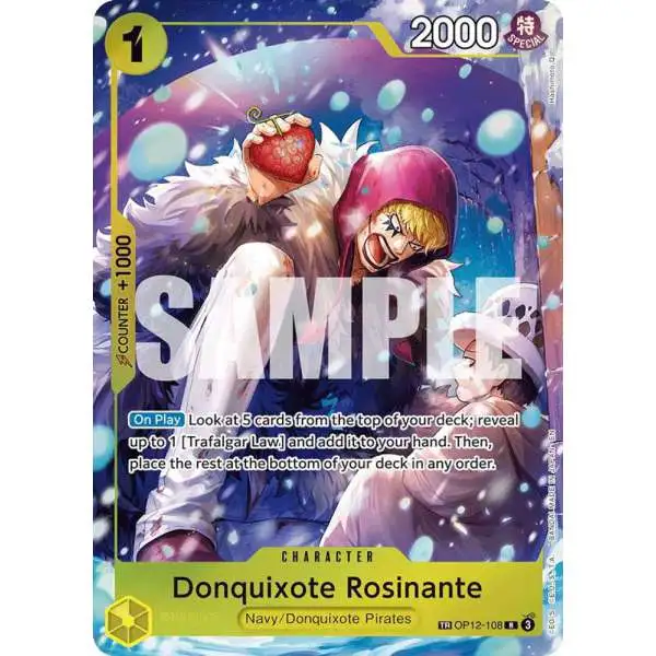 one piece card game corazon OP12-108 R Donquixote Rosinante variation to centering One Piece Card Game: OP14