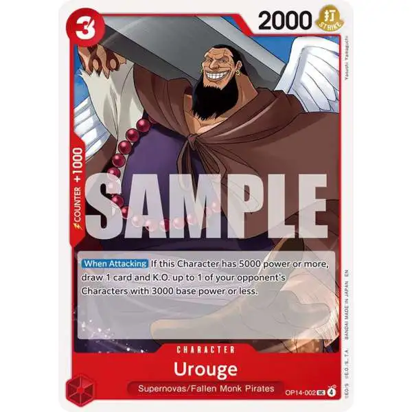 One Piece Trading Card Game The Azure Sea's Seven Uncommon Urouge OP14-002