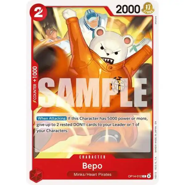 One Piece Trading Card Game The Azure Sea's Seven Common Bepo OP14-012