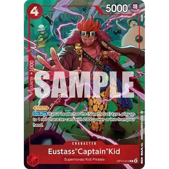 One Piece Trading Card Game The Azure Sea's Seven Rare EustassCaptainKid OP14-014 [Promo]