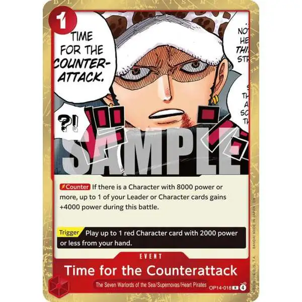 One Piece Trading Card Game The Azure Sea's Seven Rare Time for the Counterattack OP14-018