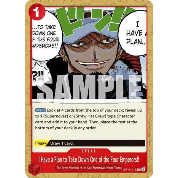 One Piece Trading Card Game The Azure Sea's Seven Uncommon I Have a Plan to Take Down One of the Four Emperors!! OP14-019