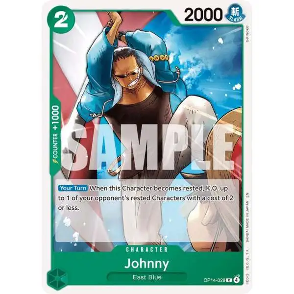 One Piece Trading Card Game The Azure Sea's Seven Common Johnny OP14-028