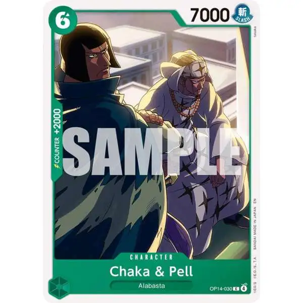 One Piece Trading Card Game The Azure Sea's Seven Common Chaka & Pell OP14-030