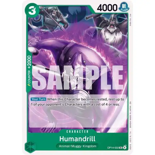 One Piece Trading Card Game The Azure Sea's Seven Uncommon Humandrill OP14-032