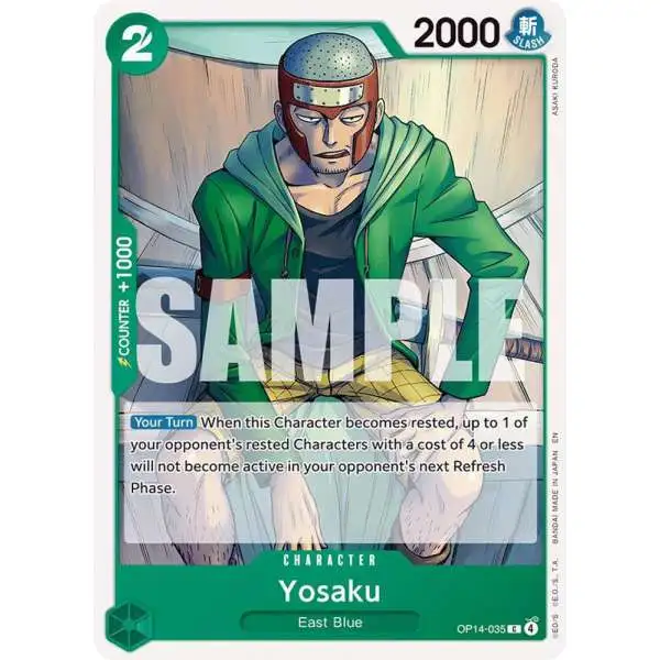 One Piece Trading Card Game The Azure Sea's Seven Common Yosaku OP14-035