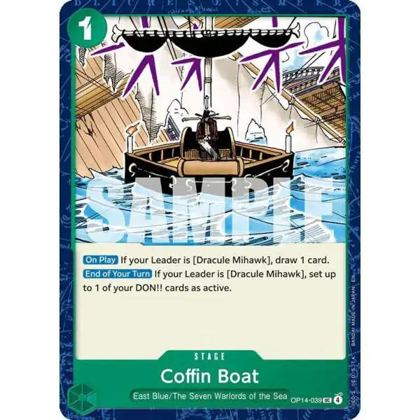 One Piece Trading Card Game The Azure Sea's Seven Uncommon Coffin Boat OP14-039