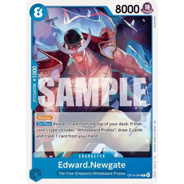 One Piece Trading Card Game The Azure Sea's Seven Common Edward.Newgate OP14-044