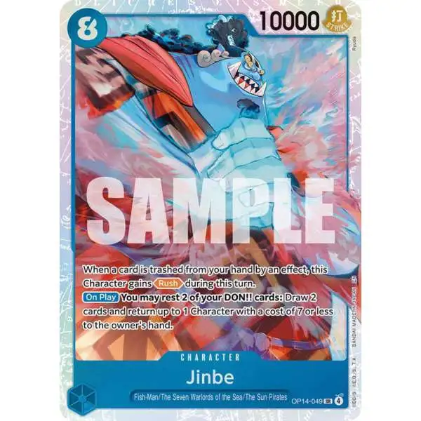 One Piece Trading Card Game The Azure Sea's Seven Super Rare Jinbe OP14-049