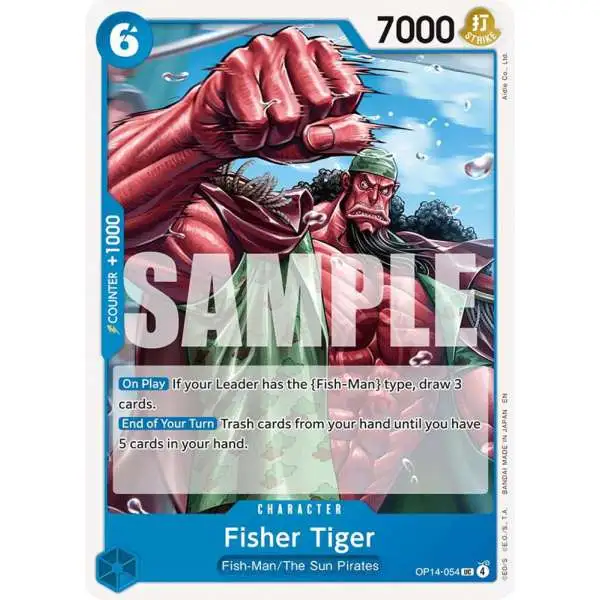 One Piece Trading Card Game The Azure Sea's Seven Uncommon Fisher Tiger OP14-054