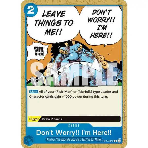 One Piece Trading Card Game The Azure Sea's Seven Common Don't Worry!! I'm Here!! OP14-057