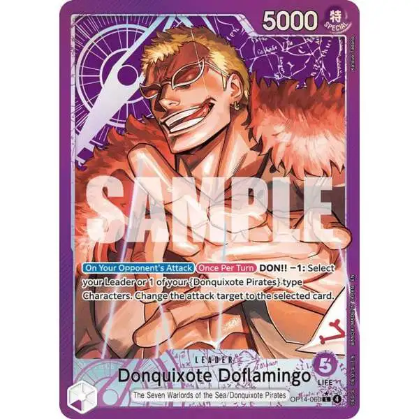 One Piece Trading Card Game The Azure Sea's Seven Leader Donquixote Doflamingo OP14-060 [Alternate Art]