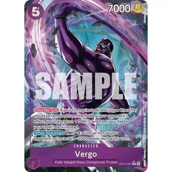 One Piece Trading Card Game The Azure Sea's Seven Rare Vergo OP14-061 [Alternate Art]