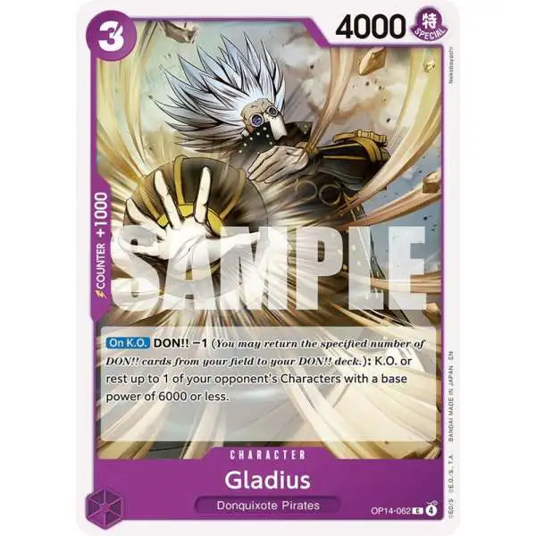 One Piece Trading Card Game The Azure Sea's Seven Common Gladius OP14-062