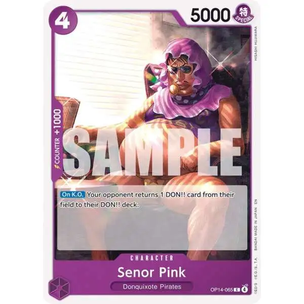 One Piece Trading Card Game The Azure Sea's Seven Common Senor Pink OP14-065