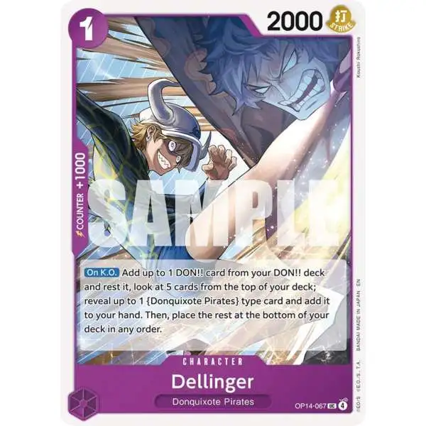 One Piece Trading Card Game The Azure Sea's Seven Uncommon Dellinger OP14-067