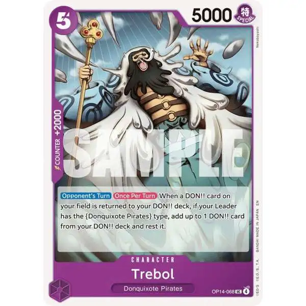 One Piece Trading Card Game The Azure Sea's Seven Uncommon Trebol OP14-068