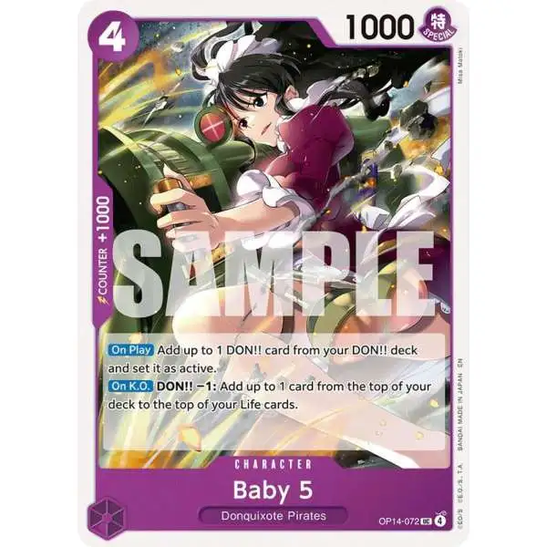 One Piece Trading Card Game The Azure Sea's Seven Uncommon Baby 5 OP14-072