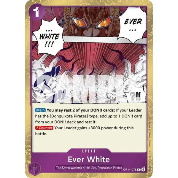 One Piece Trading Card Game The Azure Sea's Seven Rare Ever White OP14-076