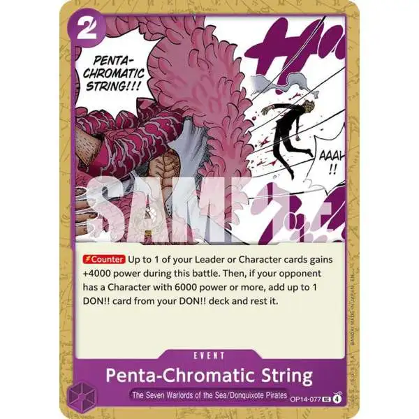 One Piece Trading Card Game The Azure Sea's Seven Uncommon Penta-Chromatic String OP14-077