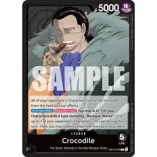 One Piece Trading Card Game The Azure Sea's Seven Leader Crocodile OP14-079
