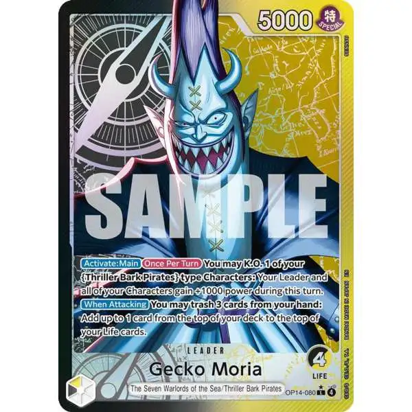One Piece Trading Card Game The Azure Sea's Seven Leader Gecko Moria OP14-080 [Alternate Art]