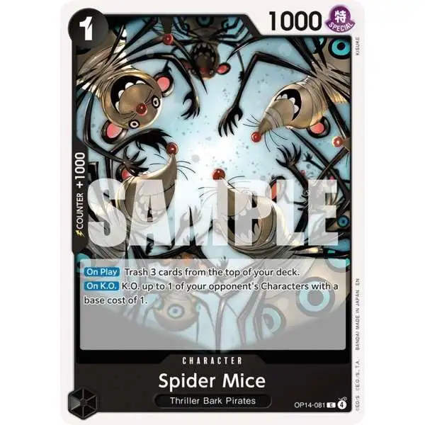 One Piece Trading Card Game The Azure Sea's Seven Common Spider Mice OP14-081