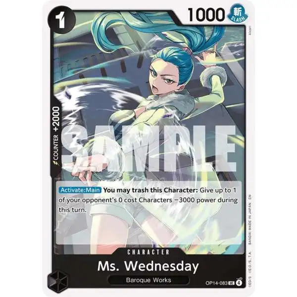 One Piece Trading Card Game The Azure Sea's Seven Uncommon Ms. Wednesday OP14-083