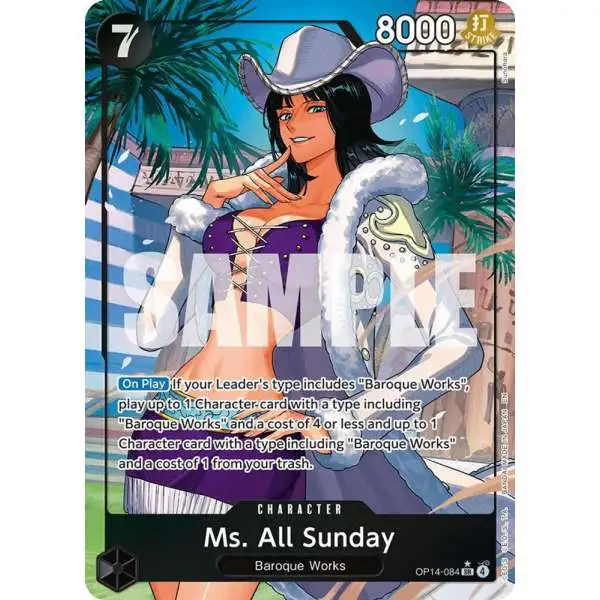 One Piece Trading Card Game The Azure Sea's Seven Super Rare Ms. All Sunday OP14-084 [Alternate Art]