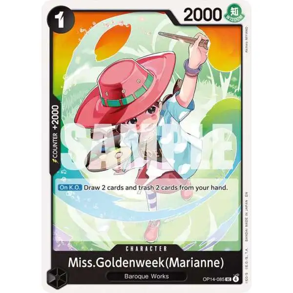 One Piece Trading Card Game The Azure Sea's Seven Uncommon Miss.Goldenweek OP14-085 [Marianne]