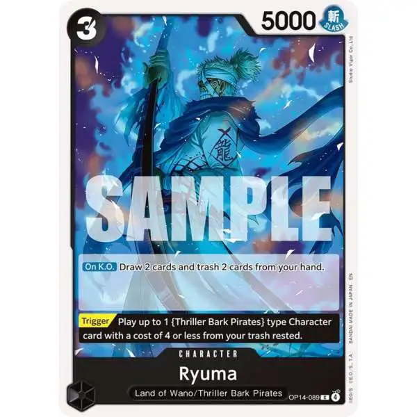 One Piece Trading Card Game The Azure Sea's Seven Common Ryuma OP14-089