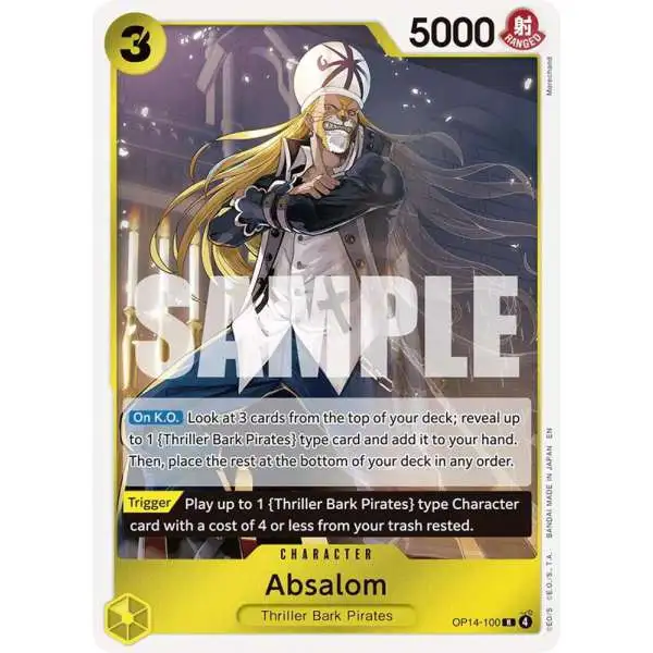 One Piece Trading Card Game The Azure Sea's Seven Rare Absalom OP14-100