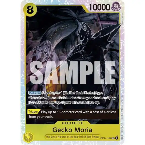 One Piece Trading Card Game The Azure Sea's Seven Super Rare Gecko Moria OP14-104