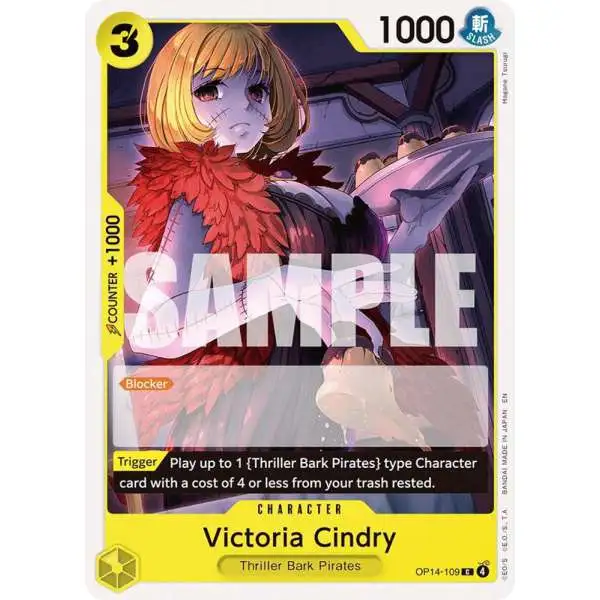One Piece Trading Card Game The Azure Sea's Seven Common Victoria Cindry OP14-109