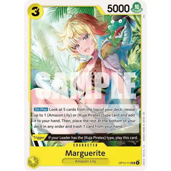 One Piece Trading Card Game The Azure Sea's Seven Uncommon Marguerite OP14-113