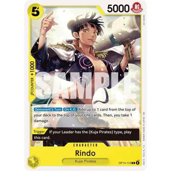 One Piece Trading Card Game The Azure Sea's Seven Common Rindo OP14-115