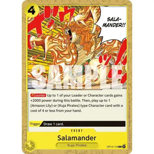 One Piece Trading Card Game The Azure Sea's Seven Common Salamander OP14-116