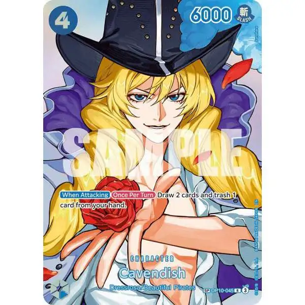 One Piece Trading Card Game The Time of Battle Rare Cavendish OP10-045 [SP]