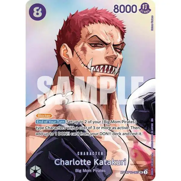One Piece Trading Card Game The Time of Battle Super Rare Charlotte Katakuri OP11-067 [SP]