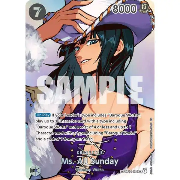 One Piece Trading Card Game The Time of Battle Super Rare Ms. All Sunday OP14-084 [SP]