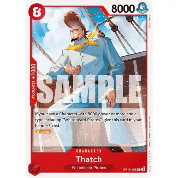 One Piece Trading Card Game The Time of Battle Uncommon Thatch OP16-005