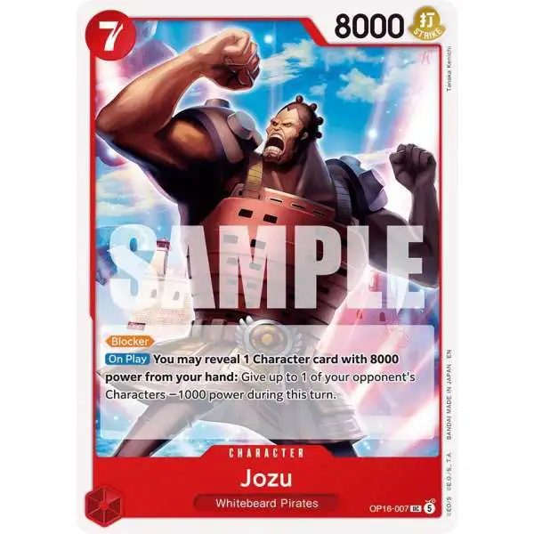 One Piece Trading Card Game The Time of Battle Uncommon Jozu OP16-007