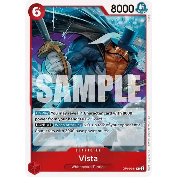 One Piece Trading Card Game The Time of Battle Rare Vista OP16-011